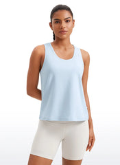 Pima Cotton Sleeveless Scoop Neck Tank