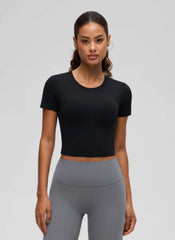 Softembrace Crewneck Cropped Short Sleeve