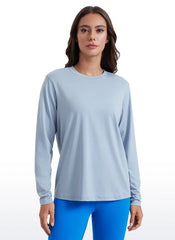 Workout Hip Length Crewneck Long Sleeve