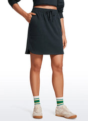 Down the Street Pocket Sweat Jersey Skirt 17''