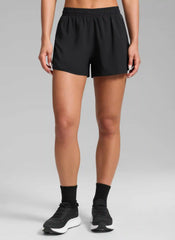 Feathery-Fit Soft Mid Rise Half Split Shorts 2.5''