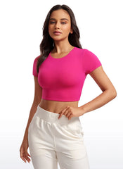 Butterluxe Double Lined Cropped Short Sleeve
