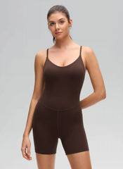Butterluxe Cross Back Built in Bra Romper 5''