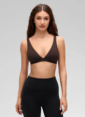 Butterluxe Soft Double Lined V Neck Sports Bra