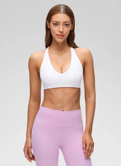 Butterluxe V Neck Twist Cross Back Sports Bra