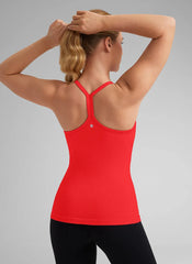 Speedy Seamless Built in Bra Pure color Tank