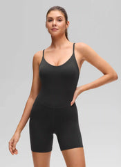 Butterluxe Cross Back Built in Bra Romper 5''