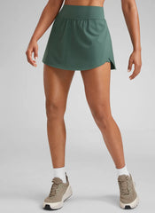 A Line High Rise Pocket Side Slit Skirt 14.5''