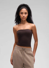 Softembrace Casual Crop Tube Strapless Top
