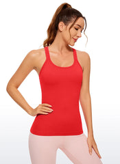 Seamless Racerback Ribbed Hip Length Tank