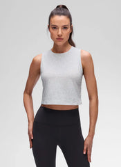 Pima Cotton Crewneck Crop Tank