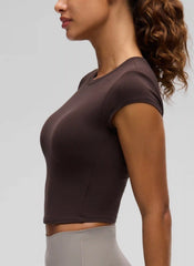 Softembrace Cropped Cap Sleeve Top