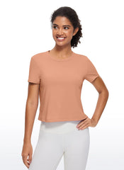 Pima Cotton Classic-Fit Cropped Short Sleeve