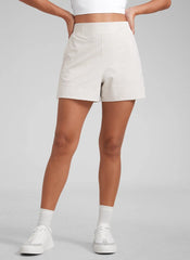 Linerless High Rise V Slit Pocket Shorts 4"