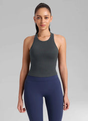 Seamless Ribbed Racerback Crop Tank