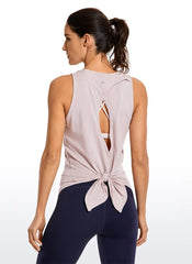 Pima Cotton Split Open Back Tank