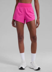 Feathery-Fit Soft High Waisted Split Lined Shorts 3''