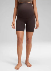 Softretch No Front Seam Maternity Biker Shorts 6"