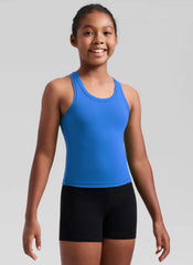 Butterluxe Girls Waist-Length Crewneck Tank Racerback