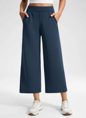 SoftAura Wide Leg Cropped Sweatpant 25"