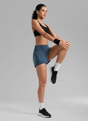 Feathery-Fit Soft 2 in 1 High Rise Shorts 3''