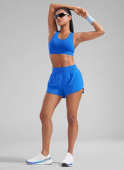 Feathery-Fit Soft Liner Zipper Pocket Shorts 3''
