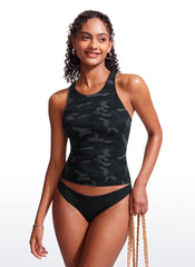 High Neck Racerback Tankini Top