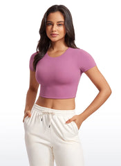 Butterluxe Double Lined Cropped Short Sleeve