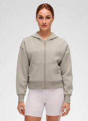 SoftAura Full Zip Waist Length Hoodie