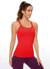 Seamless Racerback Ribbed Hip Length Tank