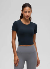 Softembrace Crewneck Cropped Short Sleeve
