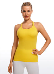 Seamless Racerback Ribbed Hip Length Tank