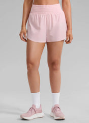 Feathery-Fit Soft High Split Dolphin Shorts 2.5"