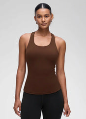Butterluxe Waist Length Built in Bra Tank