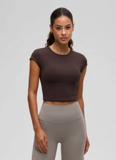 Softembrace Cropped Cap Sleeve Top
