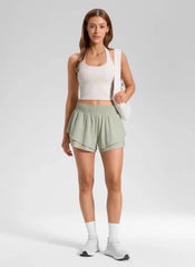 Feathery-Fit Drapey Flowy Shorts 2.5"