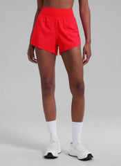 Feathery-Fit Soft High Waisted Split Lined Shorts 3''
