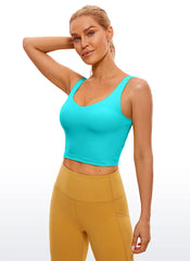 Butterluxe V Neck Built in Bra Tank