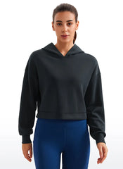 SoftAura Cropped Pullover Hoodie