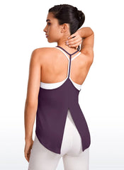 Lightweight Tie Back Halter V Neck Tank