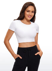 Butterluxe Double Lined Cropped Short Sleeve