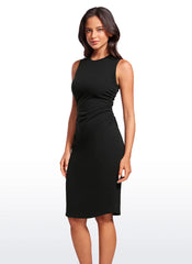 Butterluxe Sleeveless Ruched Midi Bodycon