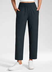 Feathery-Fit Drapey Tapered Ankle Pant 27"