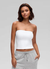 Softembrace Casual Crop Tube Strapless Top