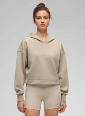 SoftAura Cropped Pullover Hoodie
