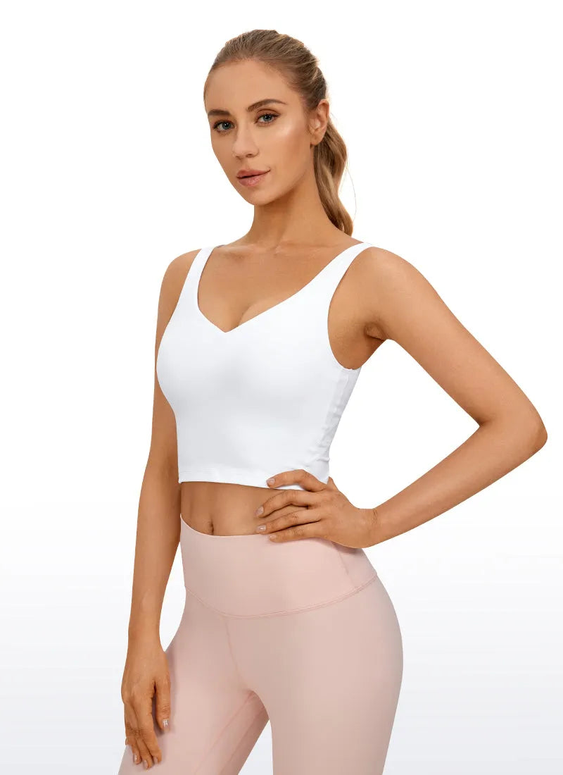 Butterluxe V Neck Built in Bra Tank