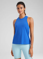 Pima Cotton Racerback High Neck Tank