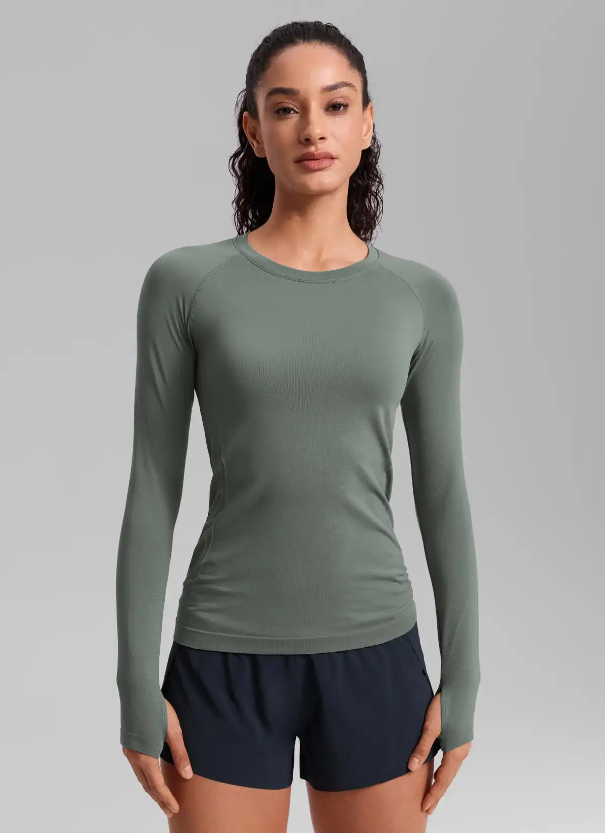 Seamless Crew Neck Long Sleeve