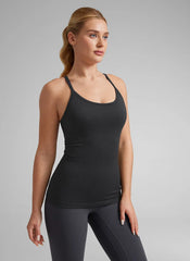 Speedy Seamless Built in Bra  Y back Tank