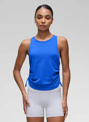 Pima Cotton Racerback Ruched Side Tank